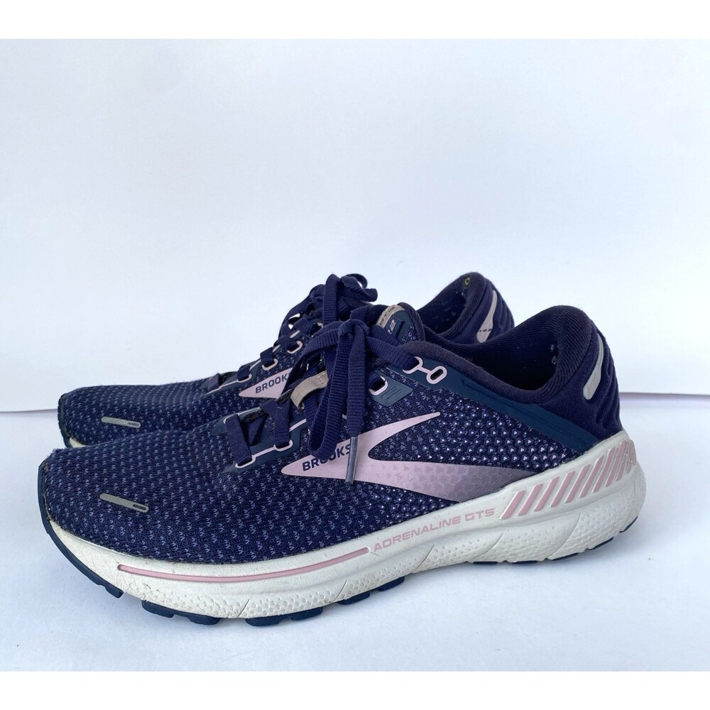Brooks Adrenaline GTS 22 Shoes Women's Blue Pink Sneakers Running Athletic Sz 8